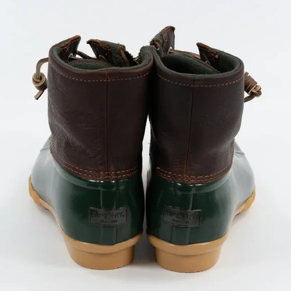 Sperry Women's Saltwater Duck Boot 'Tan Green' STS90998F Rain Boots size 6 - 11 - Picture 6 of 14